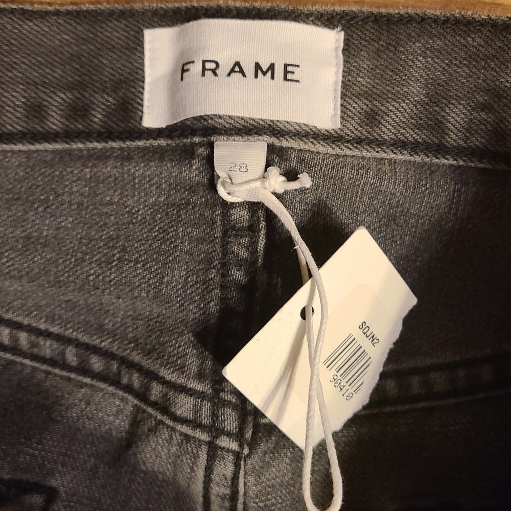 NEW NWT! FRAME DENIM SEQUIN BASQUE RIPS jeans destructed ankle cut sz 28 - Picture 6 of 7